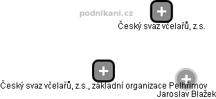 Český svaz včelařů, z.s., základní organizace Pelhřimov - náhled vizuálního zobrazení vztahů obchodního rejstříku