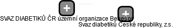 SVAZ DIABETIKŮ ČR územní organizace Benešov - náhled vizuálního zobrazení vztahů obchodního rejstříku