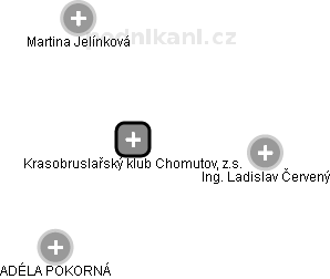 Krasobruslařský klub Chomutov, z.s. - náhled vizuálního zobrazení vztahů obchodního rejstříku