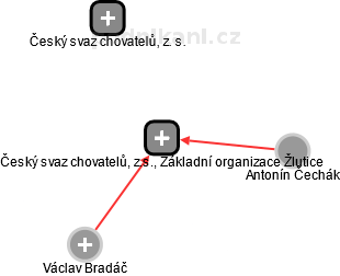 Český svaz chovatelů, z.s., Základní organizace Žlutice - náhled vizuálního zobrazení vztahů obchodního rejstříku