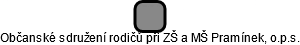 Občanské sdružení rodičů při ZŠ a MŠ Pramínek, o.p.s. - náhled vizuálního zobrazení vztahů obchodního rejstříku