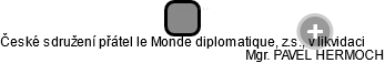České sdružení přátel le Monde diplomatique, z.s., v likvidaci - náhled vizuálního zobrazení vztahů obchodního rejstříku