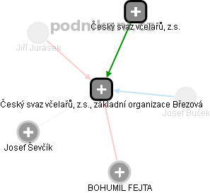 Český svaz včelařů, z.s., základní organizace Březová - náhled vizuálního zobrazení vztahů obchodního rejstříku