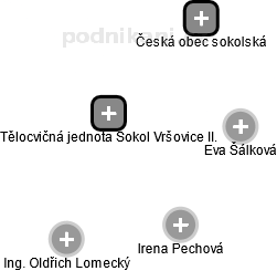 Tělocvičná jednota Sokol Vršovice II. - náhled vizuálního zobrazení vztahů obchodního rejstříku
