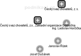 Český svaz chovatelů, z.s., Základní organizace Dobruška - náhled vizuálního zobrazení vztahů obchodního rejstříku