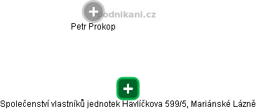 Společenství vlastníků jednotek Havlíčkova 599/5, Mariánské Lázně - náhled vizuálního zobrazení vztahů obchodního rejstříku