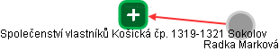 Společenství vlastníků Košická čp. 1319-1321 Sokolov - náhled vizuálního zobrazení vztahů obchodního rejstříku