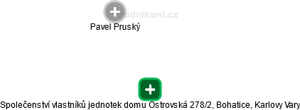 Společenství vlastníků jednotek domu Ostrovská 278/2, Bohatice, Karlovy Vary - náhled vizuálního zobrazení vztahů obchodního rejstříku