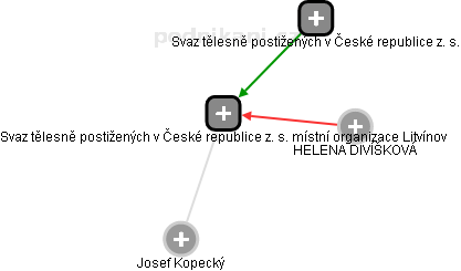 Svaz tělesně postižených v České republice z. s. místní organizace Litvínov - náhled vizuálního zobrazení vztahů obchodního rejstříku