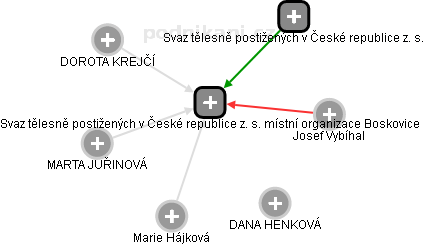 Svaz tělesně postižených v České republice z. s. místní organizace Boskovice - náhled vizuálního zobrazení vztahů obchodního rejstříku