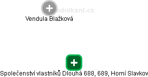 Společenství vlastníků Dlouhá 688, 689, Horní Slavkov - náhled vizuálního zobrazení vztahů obchodního rejstříku