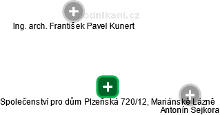 Společenství pro dům Plzeňská 720/12, Mariánské Lázně - náhled vizuálního zobrazení vztahů obchodního rejstříku