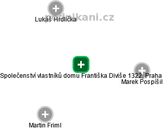 Společenství vlastníků domu Františka Diviše 1322, Praha - náhled vizuálního zobrazení vztahů obchodního rejstříku