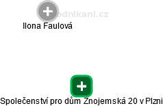 Společenství pro dům Znojemská 20 v Plzni - náhled vizuálního zobrazení vztahů obchodního rejstříku