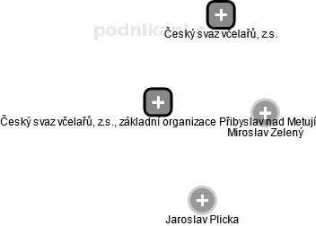 Český svaz včelařů, z.s., základní organizace Přibyslav nad Metují - náhled vizuálního zobrazení vztahů obchodního rejstříku