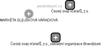 Český svaz včelařů, z.s., základní organizace Brandýsek - náhled vizuálního zobrazení vztahů obchodního rejstříku