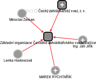 Základní organizace Českého zahrádkářského svazu Dašice - náhled vizuálního zobrazení vztahů obchodního rejstříku