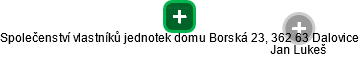 Společenství vlastníků jednotek domu Borská 23, 362 63 Dalovice - náhled vizuálního zobrazení vztahů obchodního rejstříku
