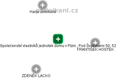 Společenství vlastníků jednotek domu v Plzni , Pod Švabinami 50, 52 - náhled vizuálního zobrazení vztahů obchodního rejstříku