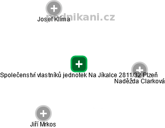 Společenství vlastníků jednotek Na Jíkalce 2811/32 Plzeň - náhled vizuálního zobrazení vztahů obchodního rejstříku
