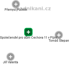 Společenství pro dům Čechova 11 v Plzni - náhled vizuálního zobrazení vztahů obchodního rejstříku