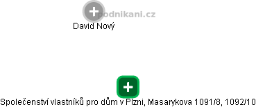 Společenství vlastníků pro dům: v Plzni, Masarykova 1091/8, 1092/10 - náhled vizuálního zobrazení vztahů obchodního rejstříku
