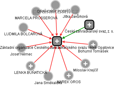 Základní organizace Českého zahrádkářského svazu Velké Opatovice - náhled vizuálního zobrazení vztahů obchodního rejstříku