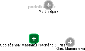 Společenství vlastníků Plachého 5, Plzeň - náhled vizuálního zobrazení vztahů obchodního rejstříku
