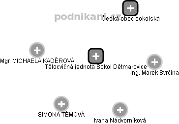 Tělocvičná jednota Sokol Dětmarovice - náhled vizuálního zobrazení vztahů obchodního rejstříku