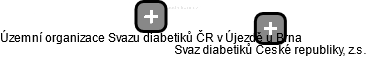 Územní organizace Svazu diabetiků ČR v Újezdě u Brna - náhled vizuálního zobrazení vztahů obchodního rejstříku