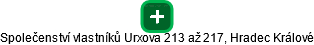 Společenství vlastníků Urxova 213 až 217, Hradec Králové - náhled vizuálního zobrazení vztahů obchodního rejstříku