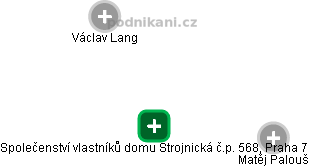 Společenství vlastníků domu Strojnická č.p. 568, Praha 7 - náhled vizuálního zobrazení vztahů obchodního rejstříku