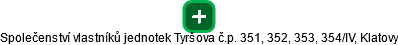 Společenství vlastníků jednotek Tyršova č.p. 351, 352, 353, 354/IV, Klatovy - náhled vizuálního zobrazení vztahů obchodního rejstříku