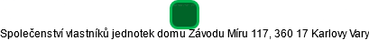 Společenství vlastníků jednotek domu Závodu Míru 117, 360 17 Karlovy Vary - náhled vizuálního zobrazení vztahů obchodního rejstříku