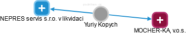 Yuriy Kopych - Vizualizace  propojení osoby a firem v obchodním rejstříku