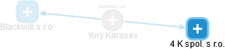  Yury K. - Vizualizace  propojení osoby a firem v obchodním rejstříku