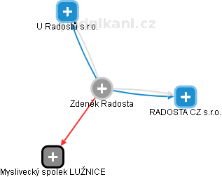 Zdeněk Radosta - Vizualizace  propojení osoby a firem v obchodním rejstříku