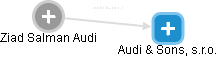 Ziad Salman Audi - Vizualizace  propojení osoby a firem v obchodním rejstříku