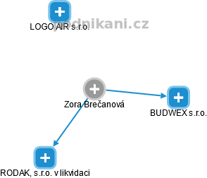 Zora Brečanová - Vizualizace  propojení osoby a firem v obchodním rejstříku